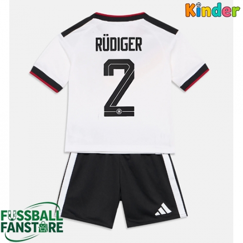 Deutschland Antonio Rudiger #2 Replik Heimtrikot Kinder WM 2026 Kurzarm (+ Kurze Hosen)